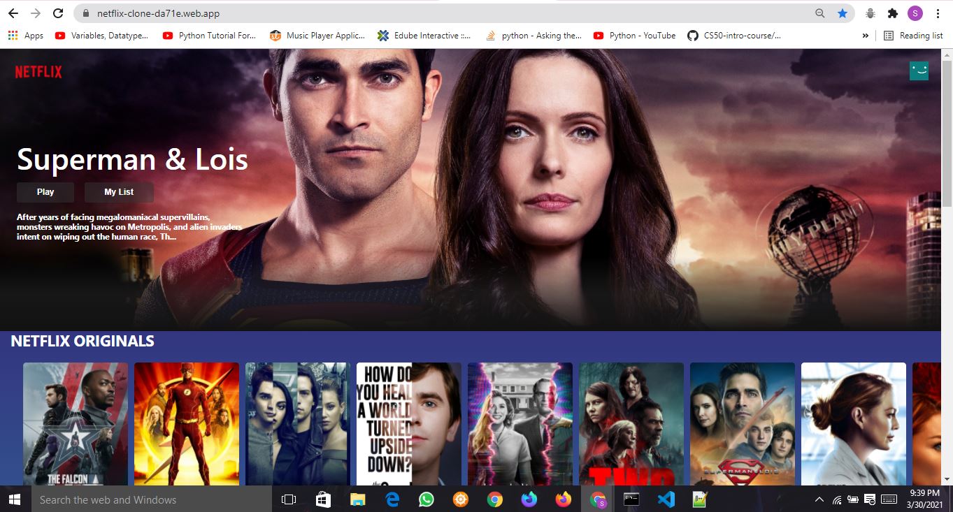 Netflix Clone (React JS)